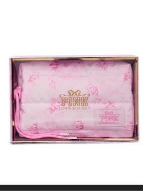 LoveShackFancy  and Pink Quilted Makeup Bag new